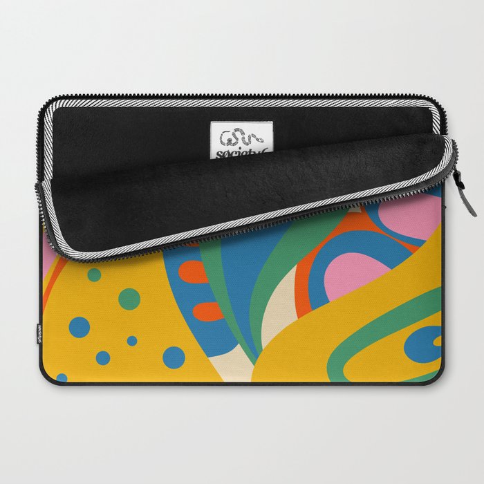 So Trippy Retro Psychedelic Abstract Pattern in Rainbow Pop Colors Laptop Sleeve Gallery Image 2