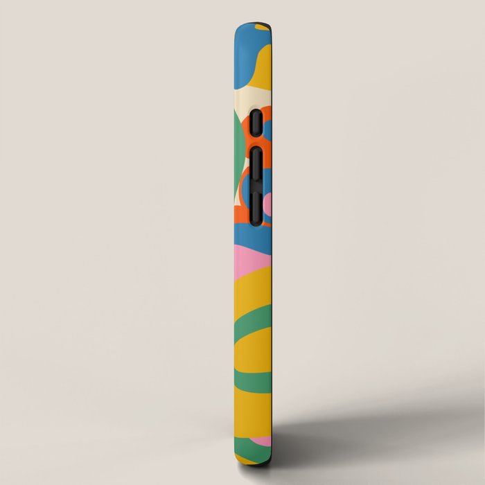 So Trippy Retro Psychedelic Abstract Pattern in Rainbow Pop Colors iPhone Case Gallery Image 2