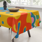 So Trippy Retro Psychedelic Abstract Pattern in Rainbow Pop Colors Tablecloth Gallery Image 3