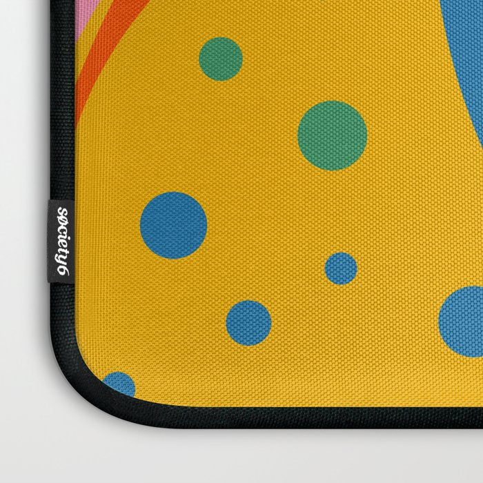 So Trippy Retro Psychedelic Abstract Pattern in Rainbow Pop Colors Laptop Sleeve Gallery Image 3