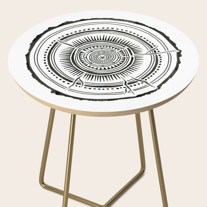 Quaking Aspen - Black Tree Rings Side Table Gallery Image 2