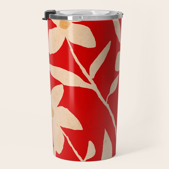 Abstract Minimal Flowers 30 Travel Mug Gallery Image 3