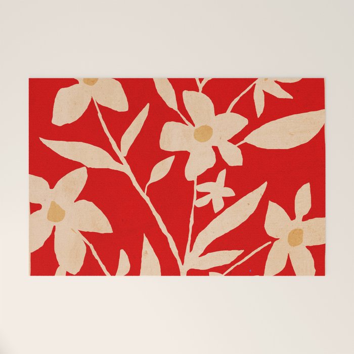 Abstract Minimal Flowers 30 Welcome Mat Gallery Image 1