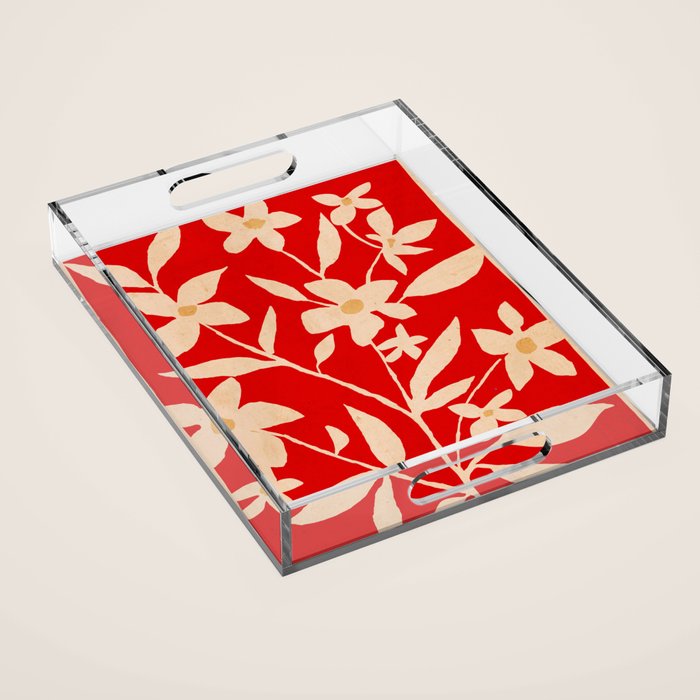 Abstract Minimal Flowers 30 Acrylic Tray Gallery Image 1