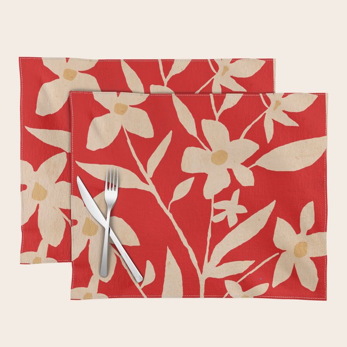 Abstract Minimal Flowers 30 Placemat Gallery Image 1