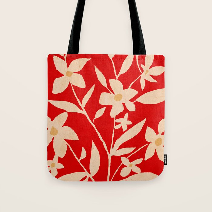 Abstract Minimal Flowers 30 Tote Bag Gallery Image 1