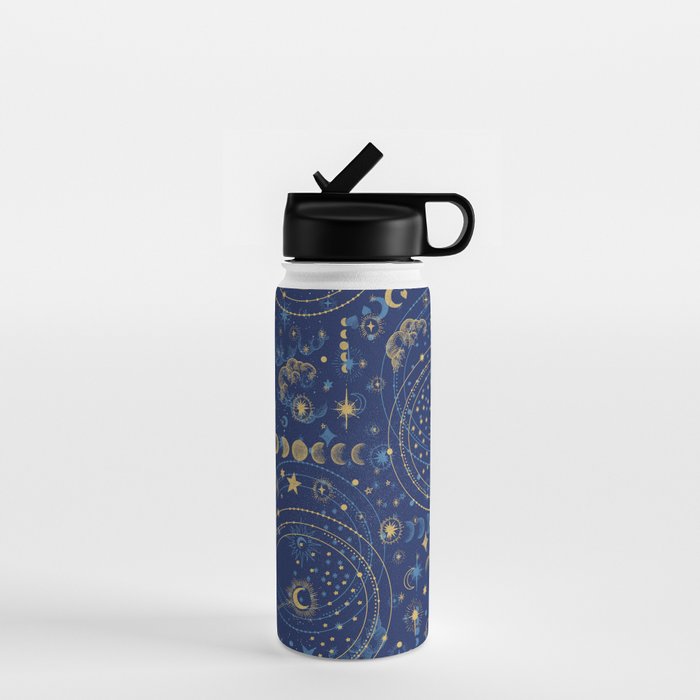 Pattern mystic celestial dark A Water Bottle Gallery Image 1