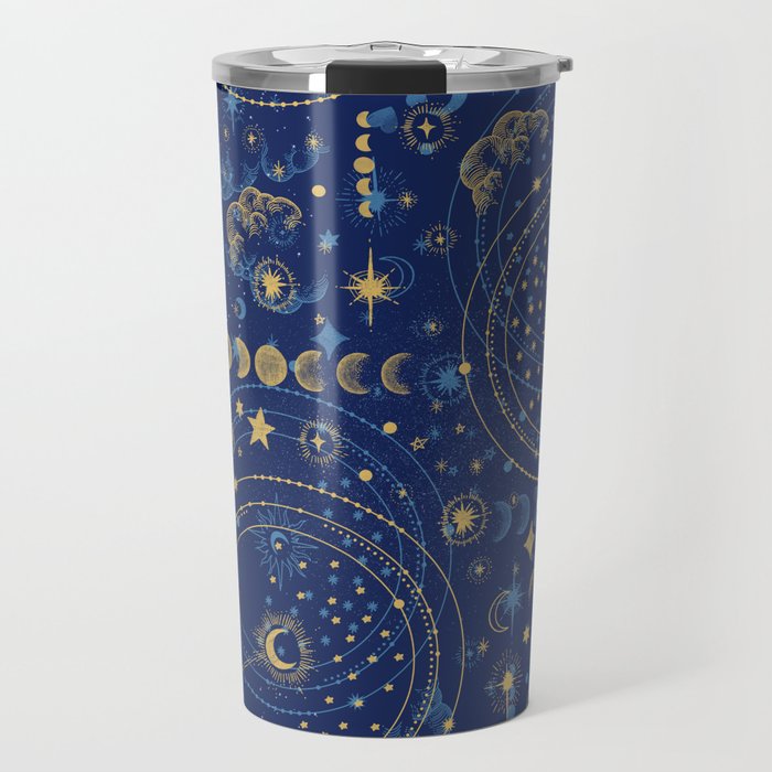Pattern mystic celestial dark A Travel Mug Gallery Image 1