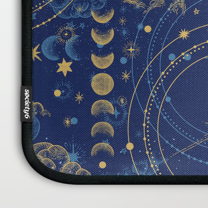 Pattern mystic celestial dark A Laptop Sleeve Gallery Image 3