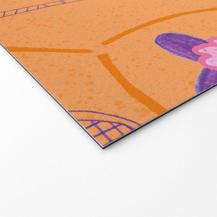 Tennis Rackets & Roses in Peach & Orange Welcome Mat Gallery Image 2