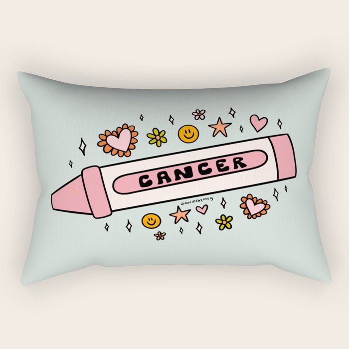 Cancer Crayon Rectangular Pillow Gallery Image 2