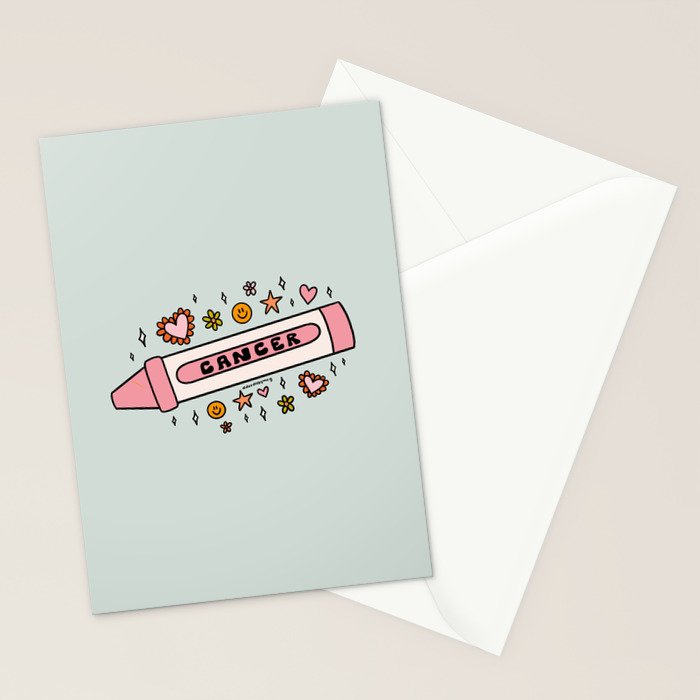 Cancer Crayon Stationery Card Gallery Image 2