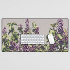Wild Lilacs - spring floral nature photograph Desk Mat Gallery Image 1