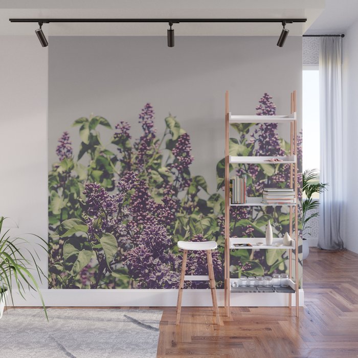 Wild Lilacs - spring floral nature photograph Wall Mural Gallery Image 1