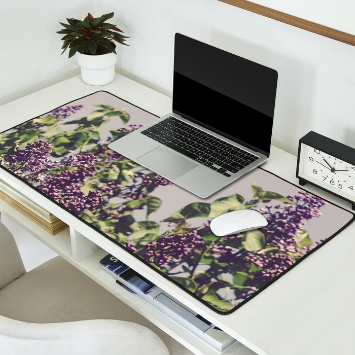Wild Lilacs - spring floral nature photograph Desk Mat Gallery Image 2