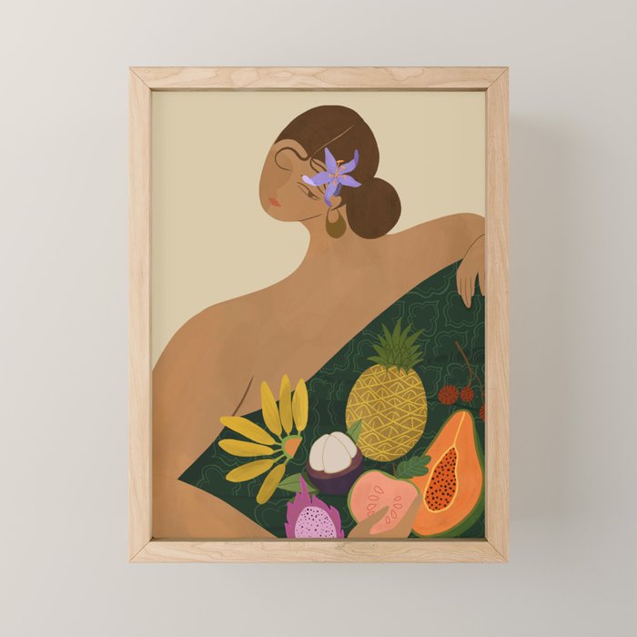 Fruits for Sale Mini Art Print Gallery Image 1