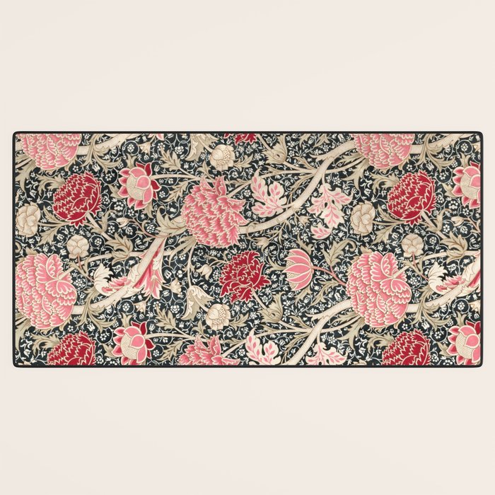 Vintage William Morris Cray Pink Floral Desk Mat Gallery Image 3
