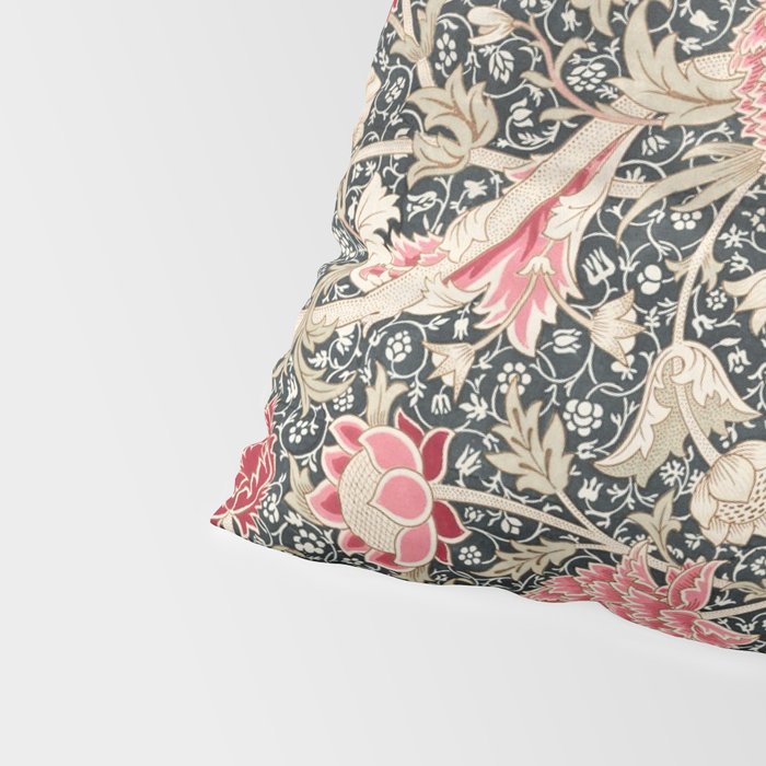 Vintage William Morris Cray Pink Floral Pillow Sham Gallery Image 4