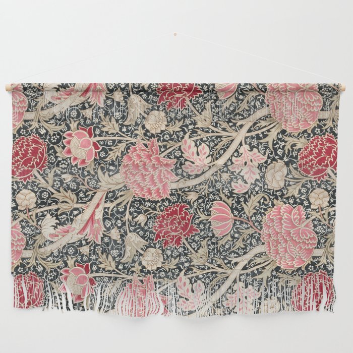 Vintage William Morris Cray Pink Floral Wall Hanging Gallery Image 1