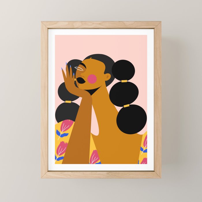 Bubble Braids Mini Art Print