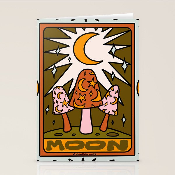18. Moon Tarot Mushroom Stationery Card Gallery Image 1