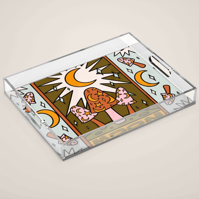 18. Moon Tarot Mushroom Acrylic Tray Gallery Image 1