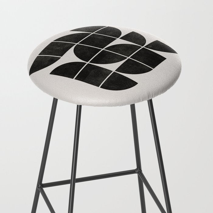 Mid-Century Modern No.35 - Woodblock Print Stool Gallery Image 2