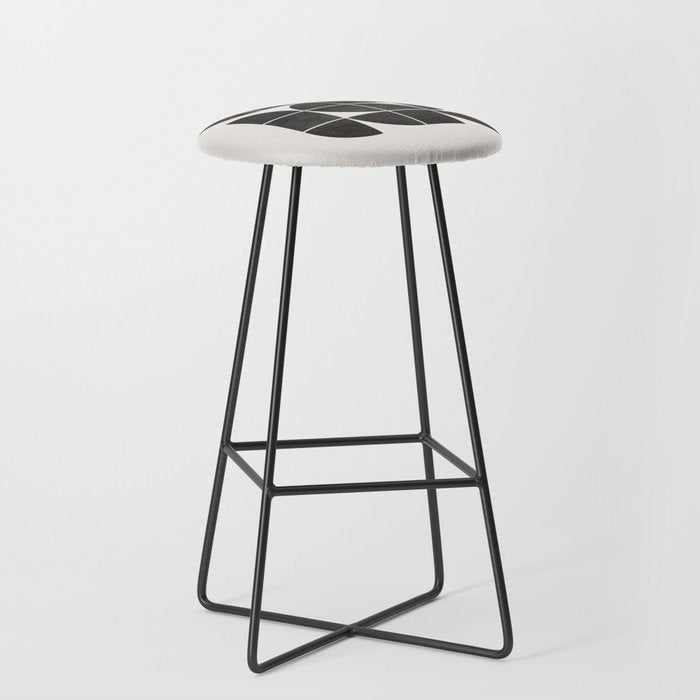 Mid-Century Modern No.35 - Woodblock Print Stool Gallery Image 1