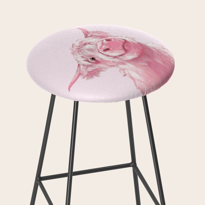 Highland Cow Pink Stool Gallery Image 2