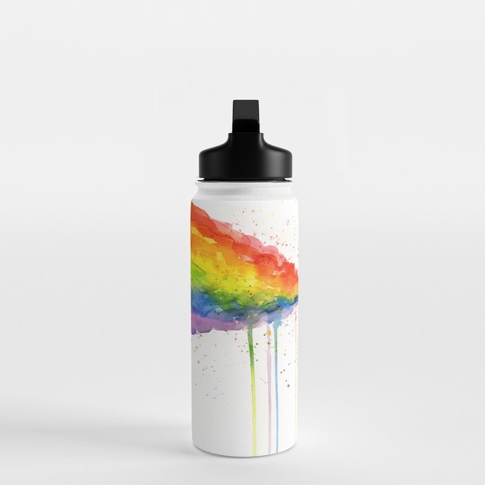 T-Rex Dinosaur Vomits Rainbow Water Bottle Gallery Image 3
