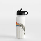 T-Rex Dinosaur Vomits Rainbow Water Bottle Gallery Image 1