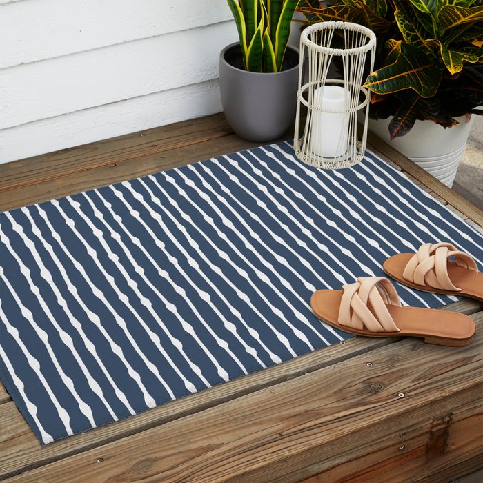 Khipu . Classic Blue Outdoor Rug Gallery Image 2
