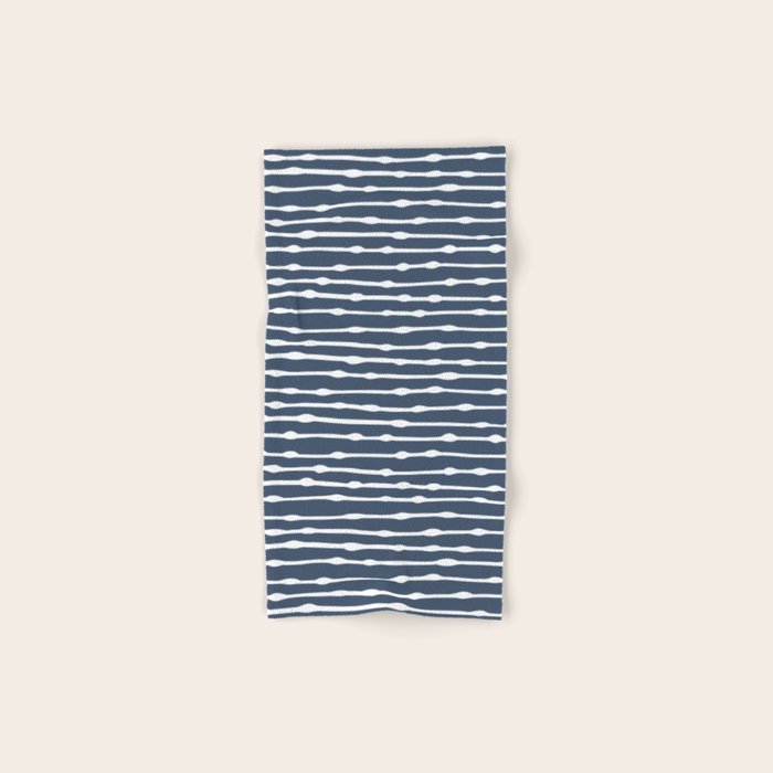 Khipu . Classic Blue Hand & Bath Towel Gallery Image 1