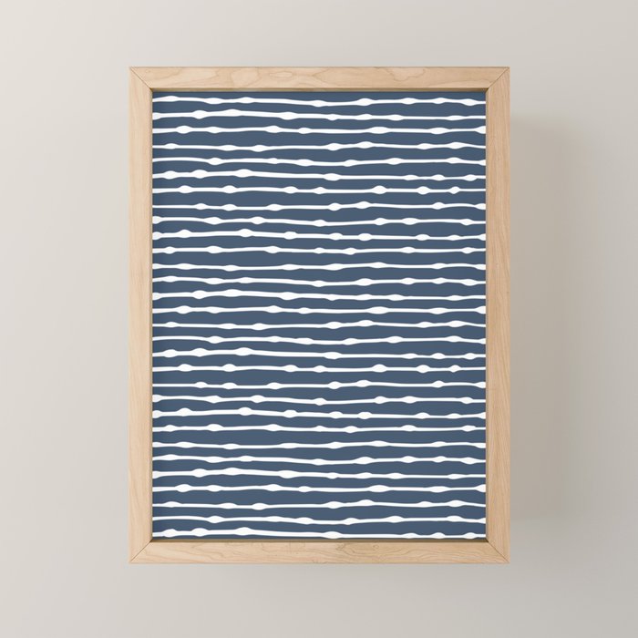 Khipu . Classic Blue Mini Art Print Gallery Image 1