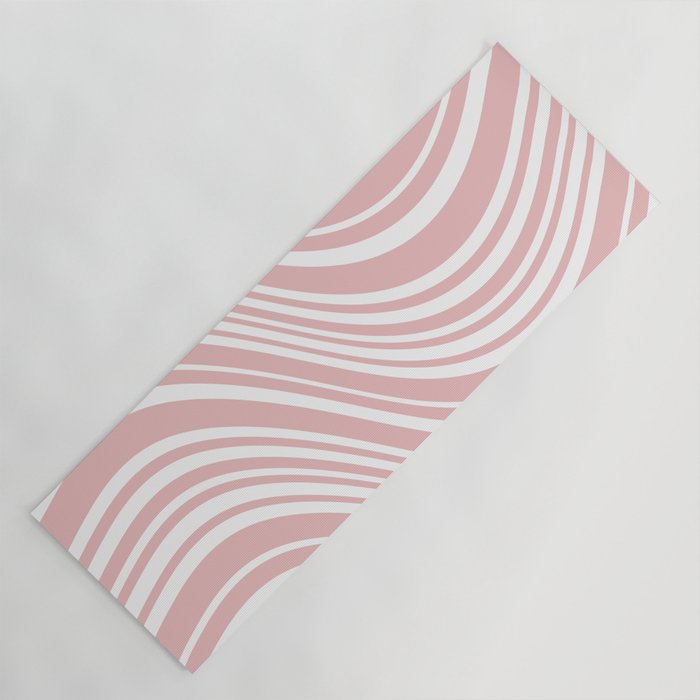 Wavy Stripes XXIX - Blush Pink Yoga Mat Gallery Image 1