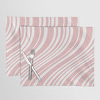 Wavy Stripes XXIX - Blush Pink Placemat Gallery Image 1
