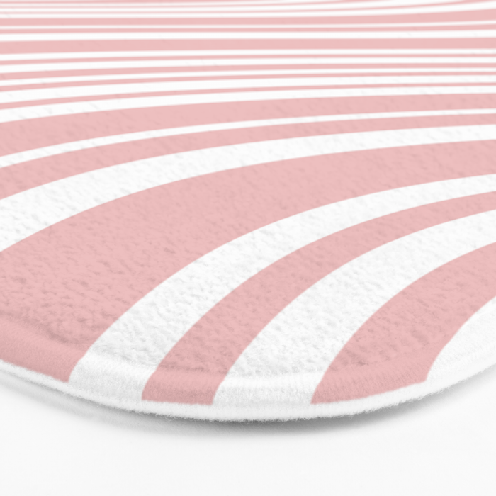 Wavy Stripes XXIX - Blush Pink Bath Mat Gallery Image 3