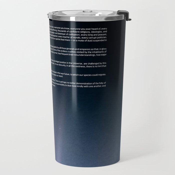 Pale Blue Dot â Voyager 1 (2020 rev.), quote Travel Mug Gallery Image 2