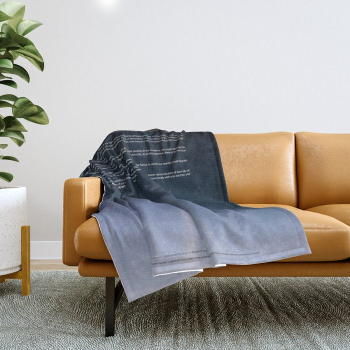 Pale Blue Dot â Voyager 1 (2020 rev.), quote Throw Blanket Gallery Image 1