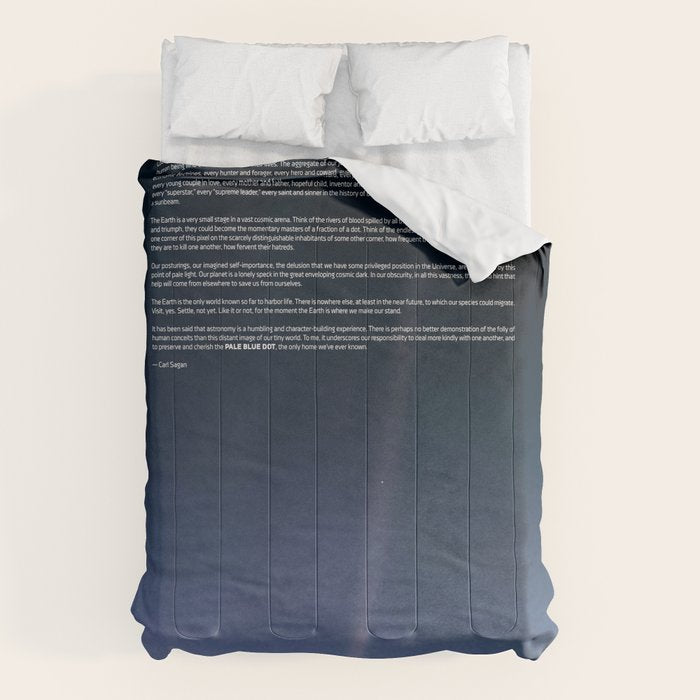 Pale Blue Dot â Voyager 1 (2020 rev.), quote Comforter Gallery Image 6