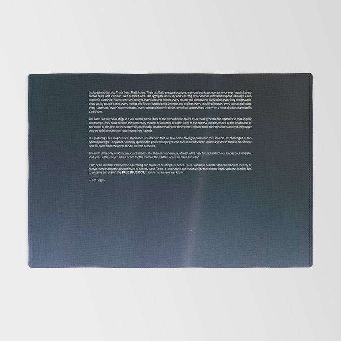 Pale Blue Dot â Voyager 1 (2020 rev.), quote Rug Gallery Image 2