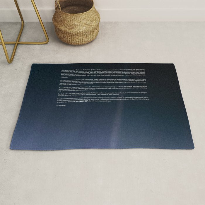 Pale Blue Dot â Voyager 1 (2020 rev.), quote Rug Gallery Image 1