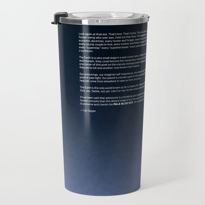 Pale Blue Dot â Voyager 1 (2020 rev.), quote Travel Mug Gallery Image 3