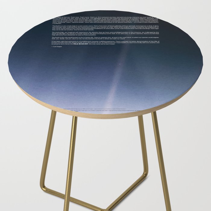 Pale Blue Dot â Voyager 1 (2020 rev.), quote Side Table Gallery Image 2