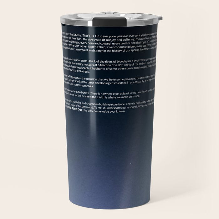 Pale Blue Dot â Voyager 1 (2020 rev.), quote Travel Mug Gallery Image 1