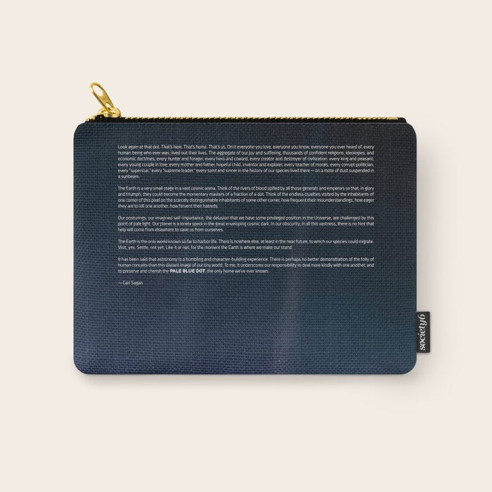 Pale Blue Dot â Voyager 1 (2020 rev.), quote Carry All Pouch Gallery Image 1