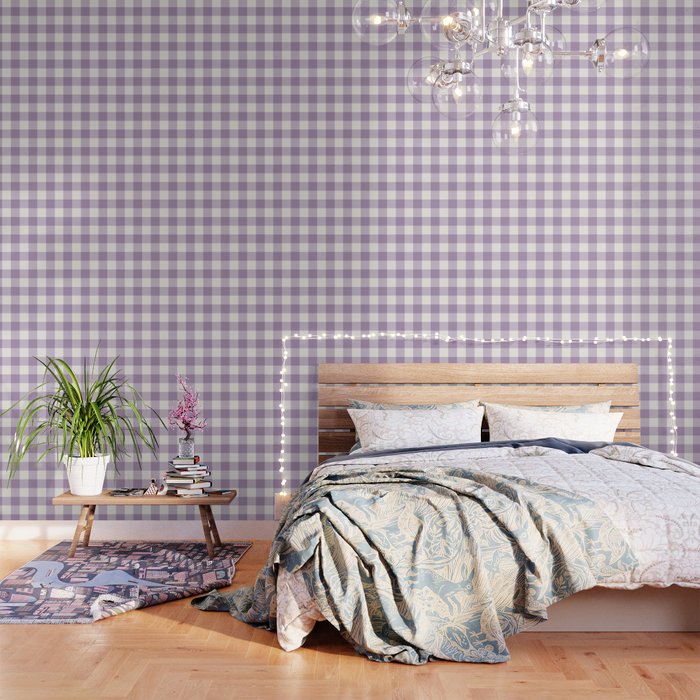 Lavender Gingham Wallpaper Gallery Image 3