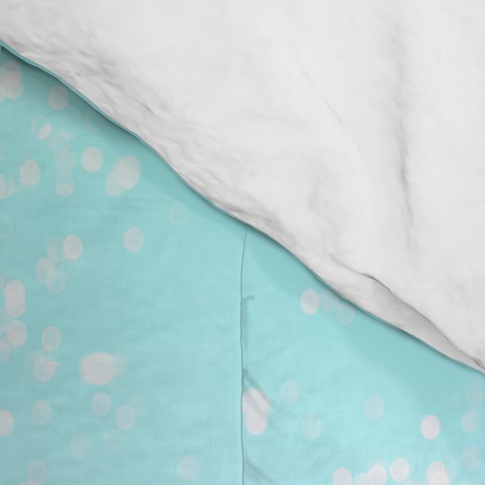 turquoise and lavender pastel bokeh effect ombre gradient Comforter Gallery Image 4