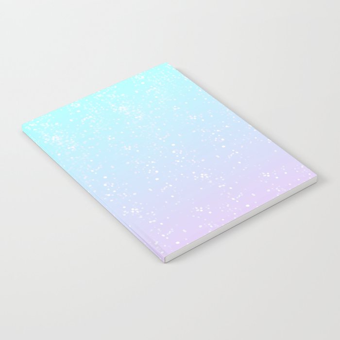 turquoise and lavender pastel bokeh effect ombre gradient Notebook Gallery Image 1