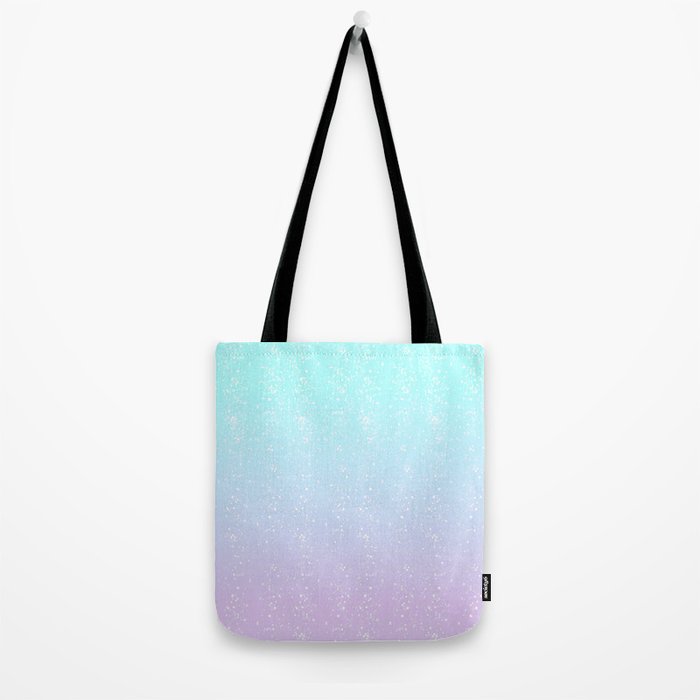 turquoise and lavender pastel bokeh effect ombre gradient Tote Bag Gallery Image 2